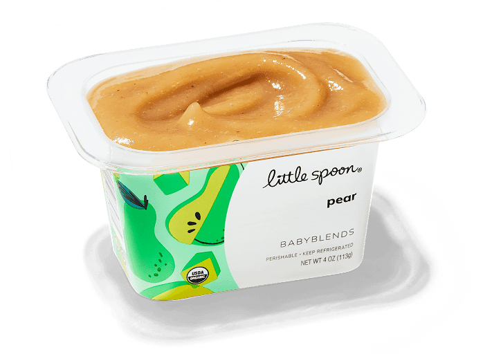 A Little Spoon Babyblend in the flavor Pear.