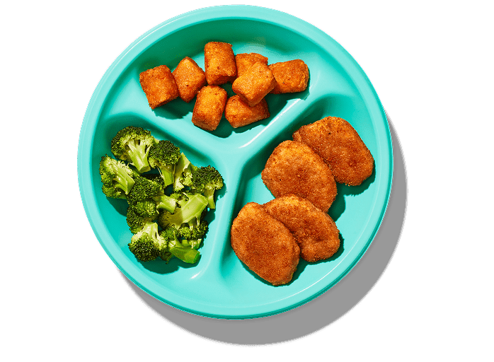 A Little Spoon Chicken Super Nuggets Plate.